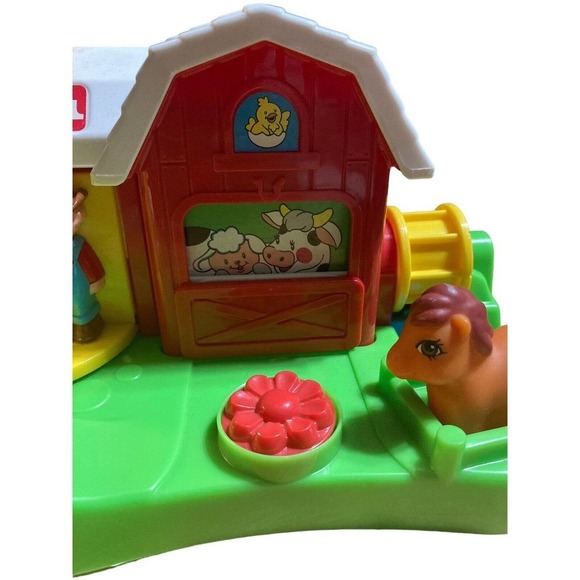 Vintage Fisher Price Red Activity Barn Silo Farm 1988 Toy Pretend Play - Picture 4 of 7